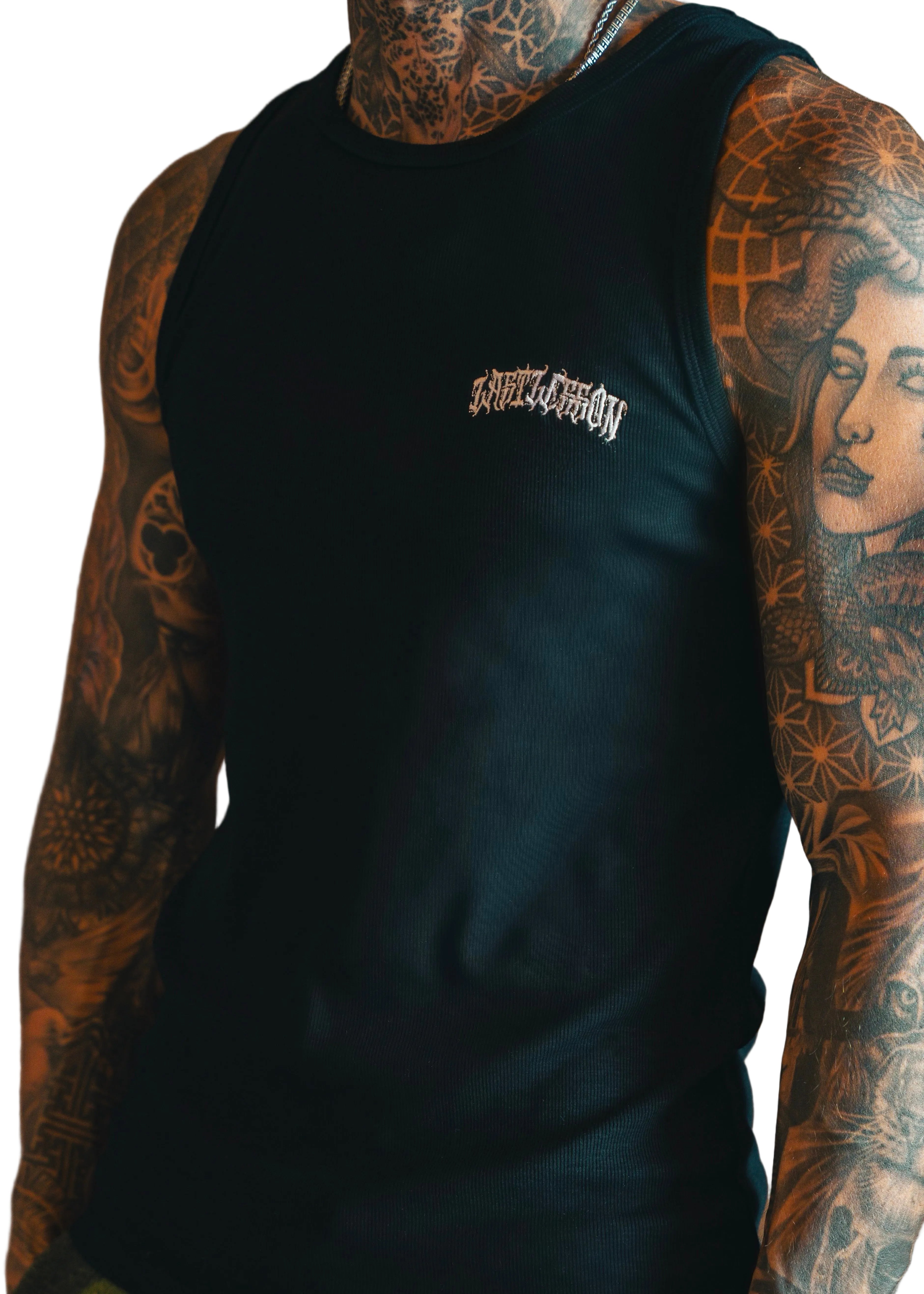 Last Lesson Ribbed Black Vest